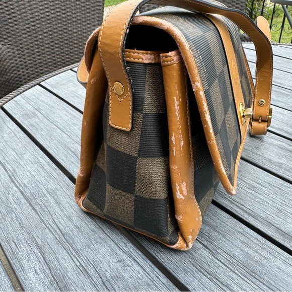 Rare Vintage Checked Fendi Accordion Crossbody Bag - Picture 15 of 16